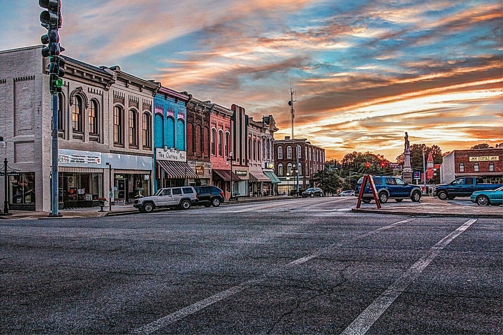 Pulaski Tennessee Square #1 12 x 18 Picture HDR Fine Art Print