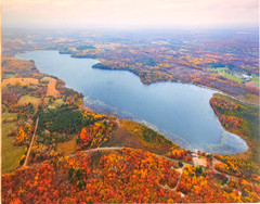 Gull Lake, Washburn County, near Hayward, Wisc. Overhead Photo. Frame Optional.