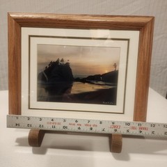 Signed King Wu LaPush, WA Second Beach Sunset Print 5×7 In 9×11 Frame