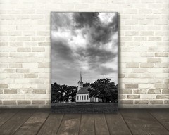 Old Iowa country church photography print religious wall art picture home decor