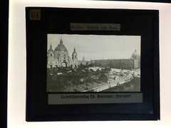 Original old glass slide/plate Berlin Castle & Cathedral approx. 1926 8.5x10cm SW –