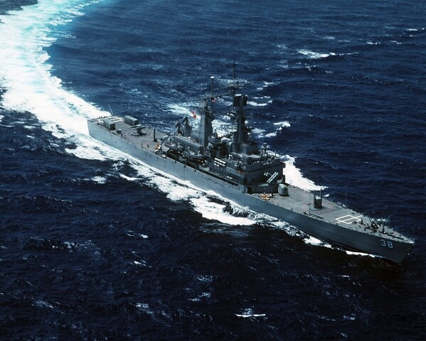 New Photo: USS Virginia (CGN-38) Guided Missile Cruiser in Mediterran – 6 Sizes!