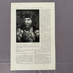 1927 Vasco da Gama Portrait Vintage Art Photograph Maritime History Wall Art