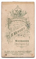 Photograph H. Menges, Wiesbaden, Kirchgasse 7, soldier in uniform