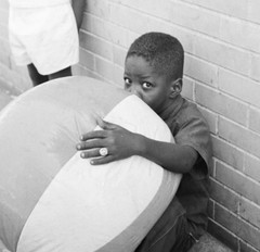 Photo Print On Silver Paper Child New-York Harlem 1950 Size 40X40Cm