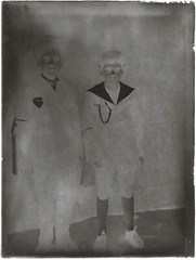 Glass Plate Old Black and White Photo Negative 9×12 cm Boys