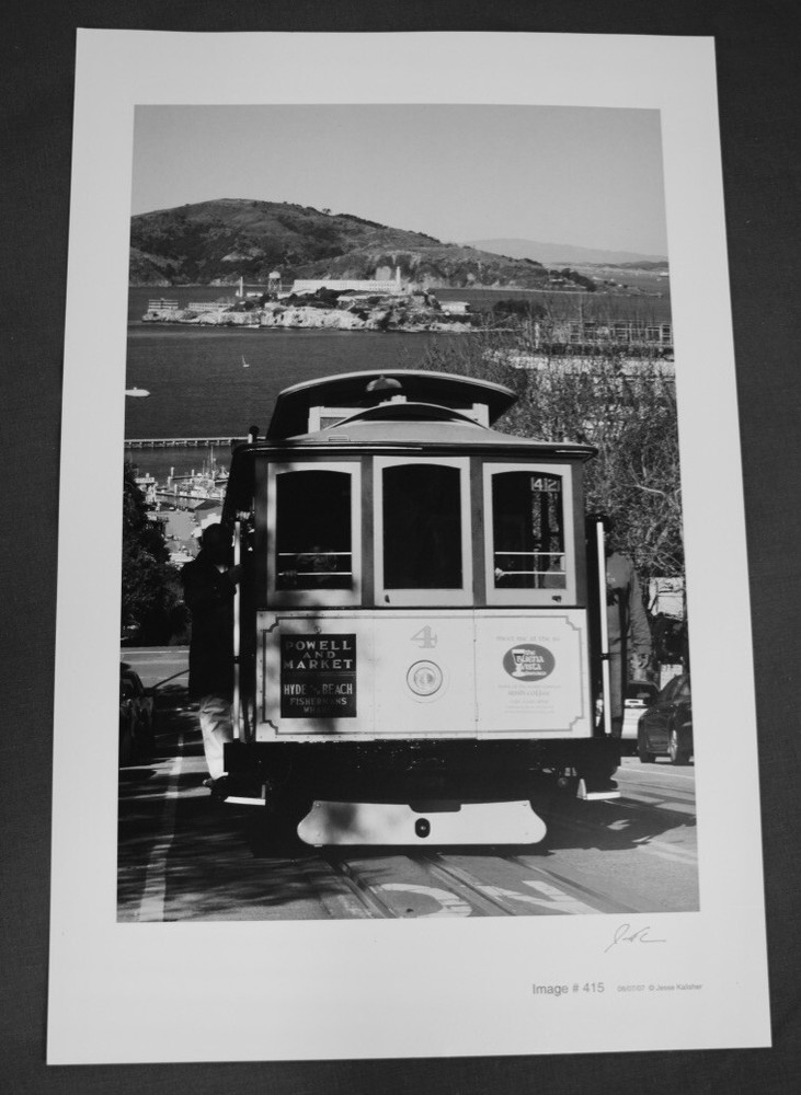 Jesse Kalisher art photograph, San Francisco Cable Car, signed, #415, unframed
