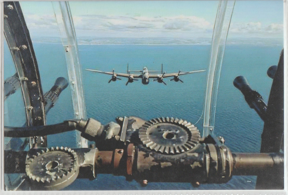 The View from an Avro Lancaster Tail Gunner 4×6 Re-Print #1002
