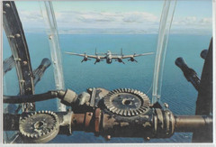 The View from an Avro Lancaster Tail Gunner 4×6 Re-Print #1002