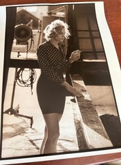 Vintage Silver Gelatin Print Of Blonde Model Smoking 14″ x 11″
