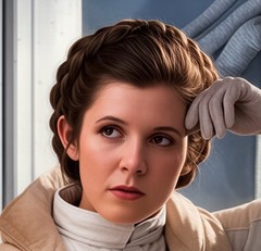 Leia with C3PO and R2D2 on Hoth Changing Room Star Wars Metal Sign Art 14″ x 11″