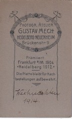 Gustav Mech CDV – Child Portrait – Heidelberg 1914