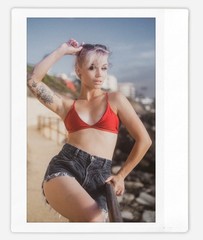 Art pinup bunny model Cheyanne Instax Wide Instant Film Print Fujifilm