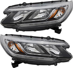 Compatible with Honda CRV EX/EX-L Headlights Lamps Set 2015 2016 Halogen Driver