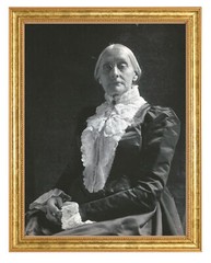 Susan B. Anthony Photograph in a Aged Gold Frame