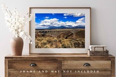 Rio Grande Gorge Bridge Photography Print: New Mexico, Taos, Landscape, Picture