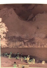 Negative with Agfa laboratory map Hintersee Berchtesgadener Land bathing beach around 1948