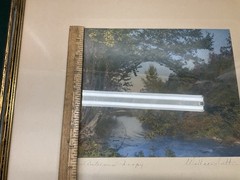 Signed Wallace Nutting 1921 «An Autumn Canopy» Hand Colored Photo ~ Framed