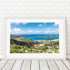 St John Beaches, US Virgin Islands, Cruz Bay Aerial View Photograph Caribbean