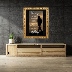 Inspirational Quote Wall Art Worry’s A Waste Of Time Printable Digital Download