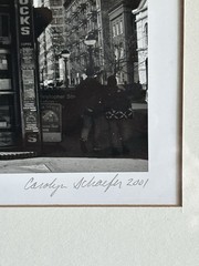 Signed Carolyn Schaefer NYC Photo 2001 Greenwich Village Framed 13×12
