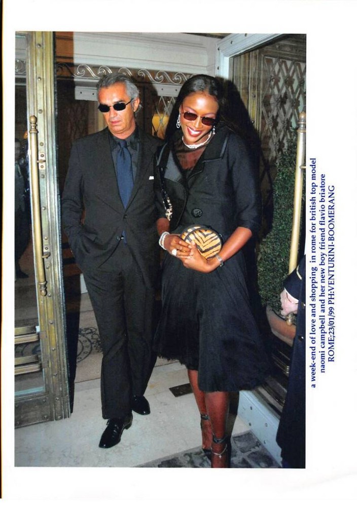 Press Photo. MLE10545. Approximately 30X20 Cm. Naomi Campbell. Flavio Briatore