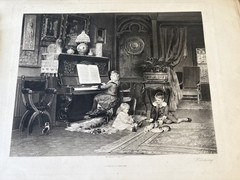Photogravure , 1890, lot of 7. Smille , F.C Jones,Ridgeway Knight and more