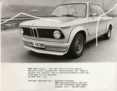 21×16 Archive Photo 1974 BMW 2002 Turbo Photo