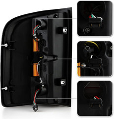 – for 2007-2013 Chevy Silverado 1500 2500HD 3500HD Black Upgrade Full LED Tail L