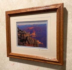 Grand Canyon orig photo framed 9.5 x 11.5 color photo signed James Thompson