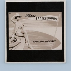 Werbung Reklame – Schicke BADEKLEIDUNG Frau Mode DDR – Altes Foto 1950er 1960er