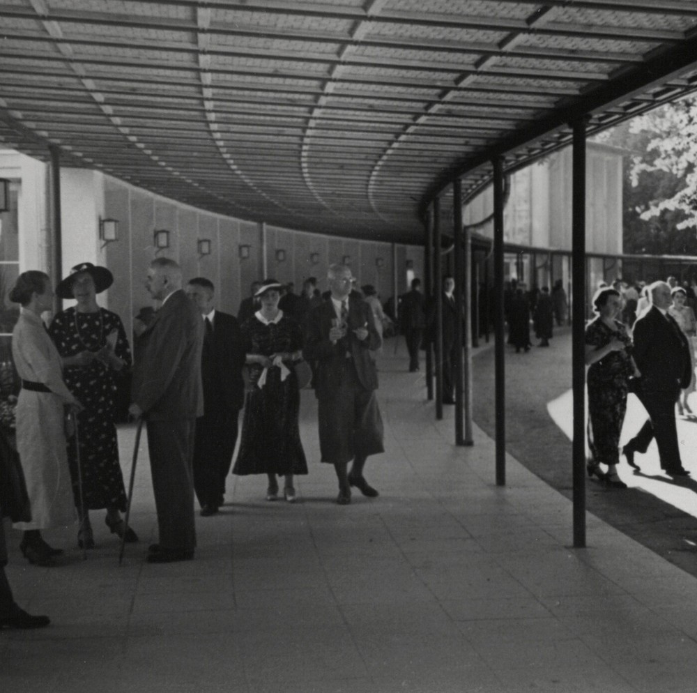 Vtg. 1950s German Artist Photograph Carl Breuer-Courth Bad Mergentheim Kurpark