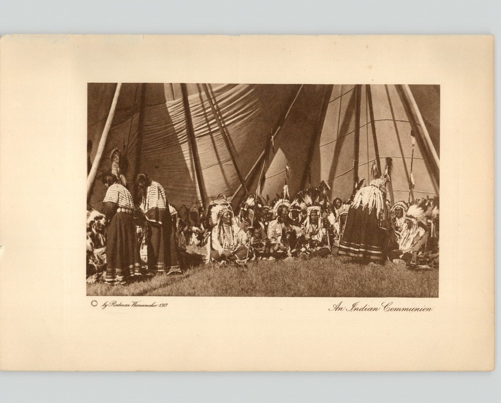 Wanamaker/Dixon «An Indian Communion» 1913 Photogravure from The Vanishing Race