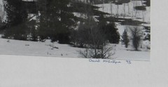DAVID McINTYRE Signed Photograph of a Snowy Mountain Landscape 1993
