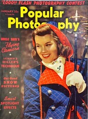Popular Photography January 1941 Skiing Theme Vintage Cover Only Photo