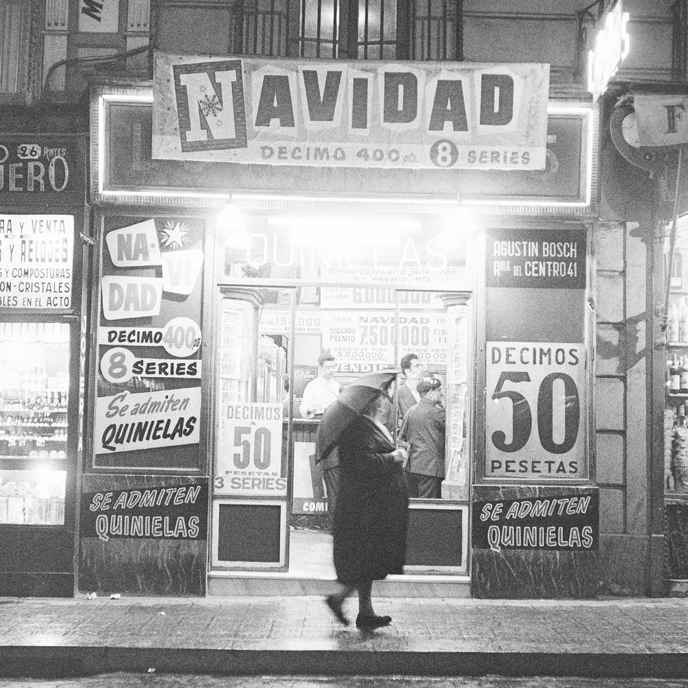 Photo film paper Spain night shop 1960 size 40x40cm