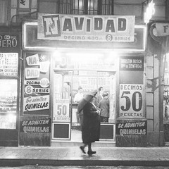Photo film paper Spain night shop 1960 size 40x40cm