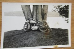 9 old photos motorcycle and car repair shop in Belzig 1930s