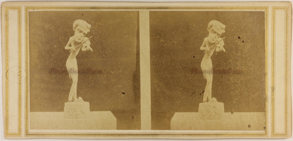 Photo Of A Statue Of Johann Strauss Von Dantan Jeune Stereo Album C1860