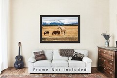 Western Photography Print – Picture of Palomino Horse in Grand Tetons