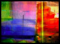1991 Original KELLY WILLIAM WRIGHT Signed Urban Abstract Color Photo Dry Mounted