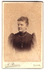 Photograph A. person, Lahr, Schillerstraße 21, portrait woman with updo