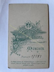 orig. CDV photo photography woman lady picture old fashion around 1890 A. Werner Munich