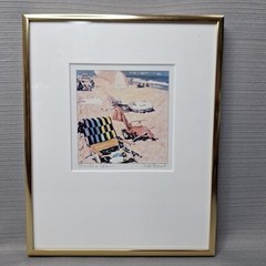 Set of 2 Ann McDowell Signed Titled Photography Art Framed Matted Beach 8×10