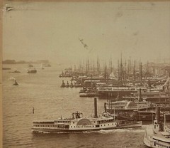 Antique John S Johnston ‘NEW YORK East River from BROOKLYN BRIDGE’ Photograph