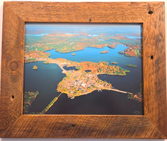 Minocqua Island, Oneida County, Wisconsin. Overhead Photograph, Frame Optional