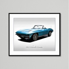 Classic Cars – 1963 Chevrolet Corvette – Silver Blue – Muscle Car