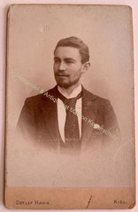 orig. CDV photo photograph man gentleman fashion picture old 1898 Detlef Hahn Kiel