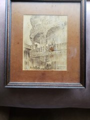 5″X6″Sketch Of New Orleans Art In 9X10 Wood Frame.Preowned.