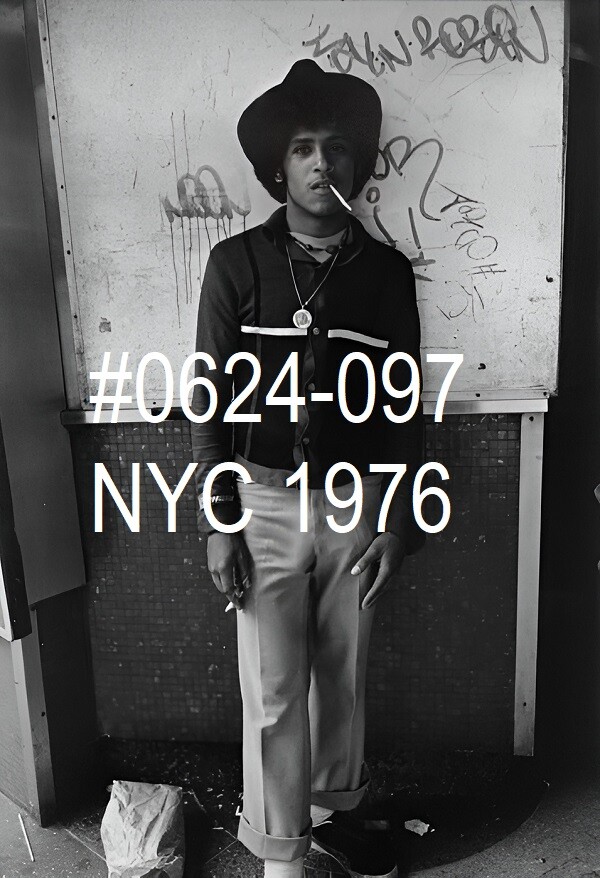 VINTAGE MALE PORTRAIT #0624-097- times square man nyc 1976 -free shipping usa